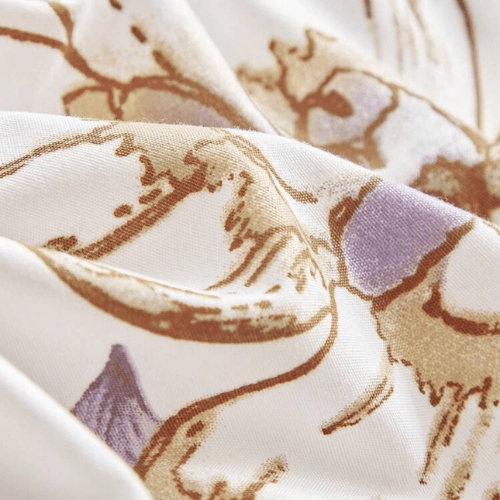 Queen size 6 - piece floral damask duvet cover set. - BusDeals