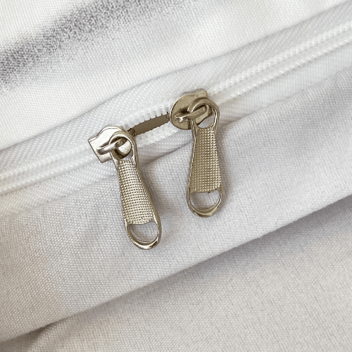 Queen size, 6 - piece, reversible duvet cover set featuring a striped design in a vibrant gray color - BusDeals