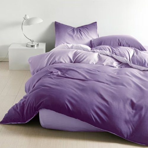 Queen size 6 pieces, Ombré Royal Purple Bedding set. - BusDeals