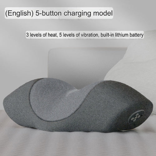 Rechargeable neck massager pillow, vibration heating. - BusDeals