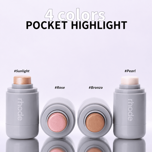 Rhode New Set of 4 Pcs Natural Brightening Shimmer Makeup Vine Pocket Highlighter and Eyeshadow Glow Stick. - BusDeals