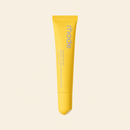Rhode Summer Travel Kit with Peptide Eye Patches 6 sets on one box, Peptide Lip Tint Lomontini, with Free Yellow Pouch - BusDeals