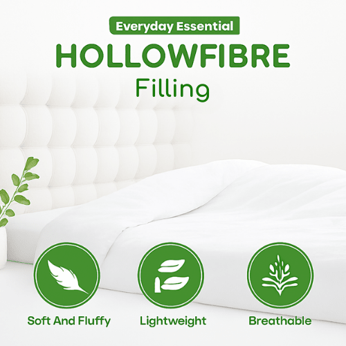 Set of 2 Pieces, each 50x75 cm. Soft yet medium - firm pillow. - BusDeals