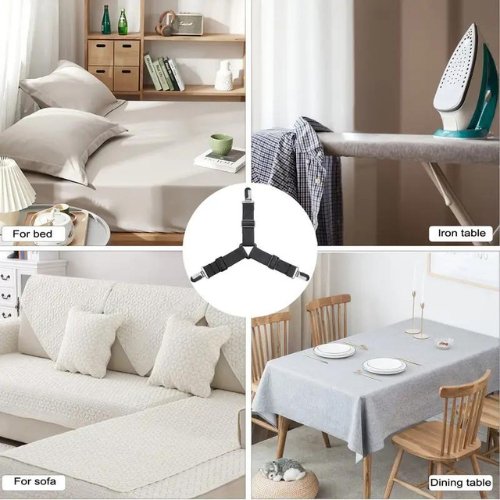 Set of 4 pieces Elastic Bed Sheet Clip - BusDeals