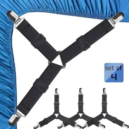 Set of 4 pieces Elastic Bed Sheet Clip - BusDeals