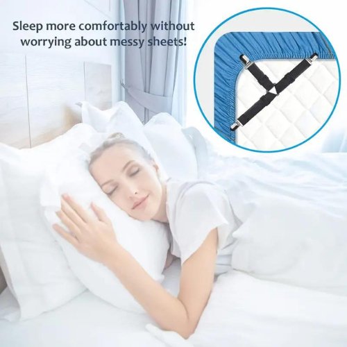 Set of 4 pieces Elastic Bed Sheet Clip - BusDeals