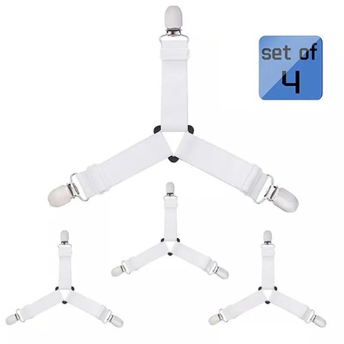 Set of 4 pieces Elastic Bed Sheet Clip - BusDeals