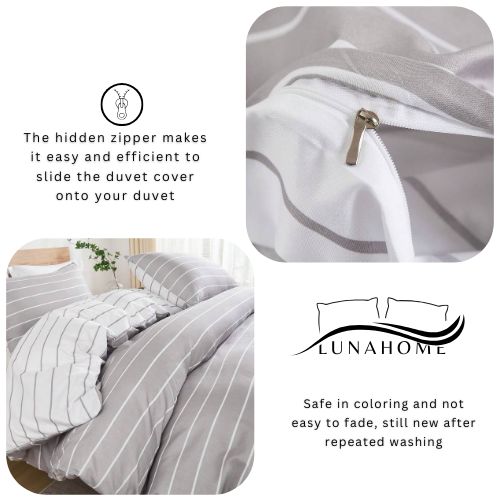 Single size 4 pieces, Bedding Set without filler, Posh Stripe Design. - BusDeals