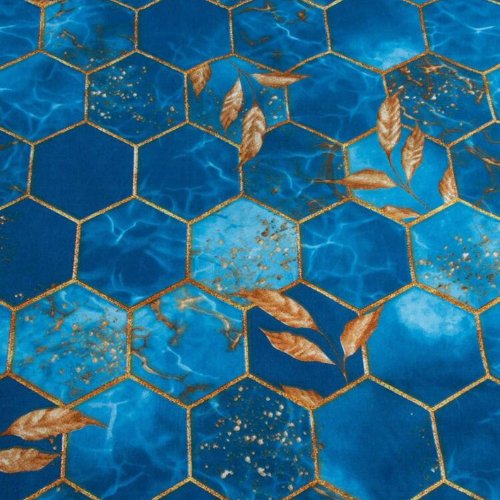 Single Size 4 pieces, Blue Marble Design Bedding set. - BusDeals