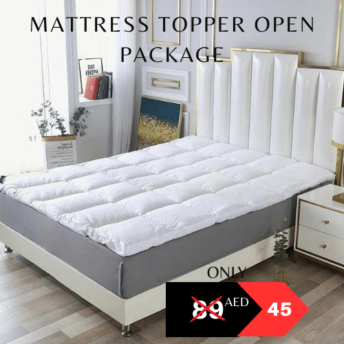 Single Size Mattress Topper 90*200+8cm, Super Soft White Protector Pad,with visible marks from production (does not affect use). - BusDeals