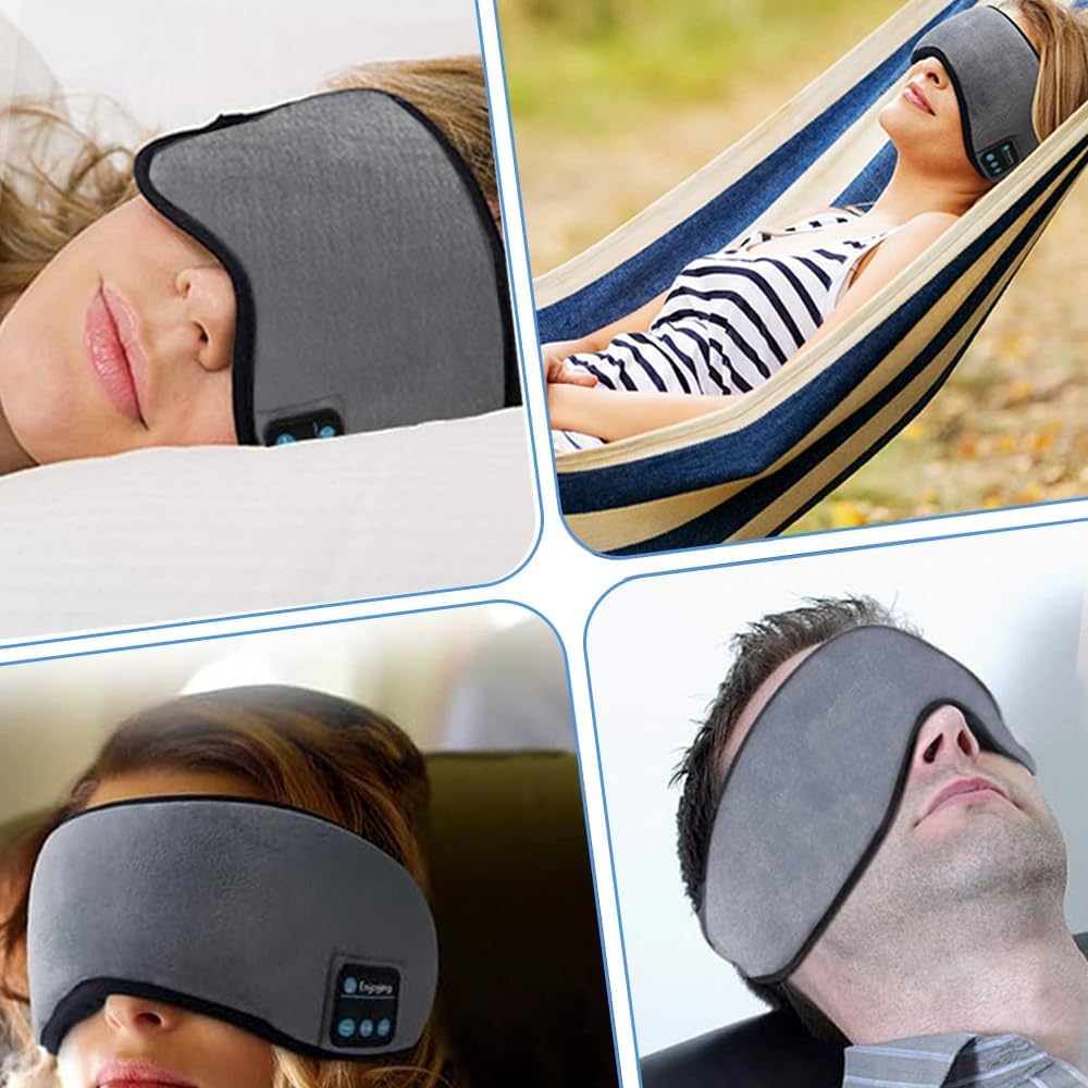 Smart Eye Mask Sleep Eye Pad with BT Speaker, Grey Color. - BusDeals