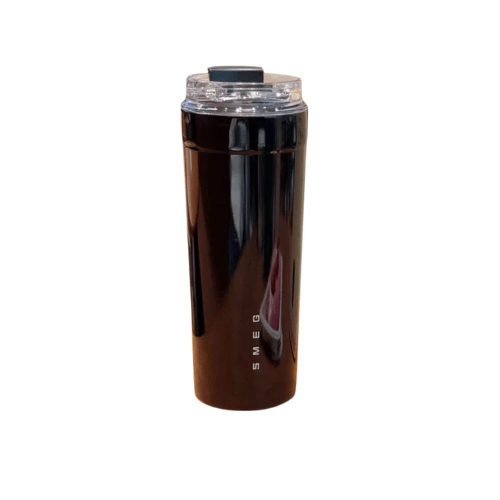 SMEG 550ml Stainless Steel Tumbler - Vacuum Travel coffee thermos black. - BusDeals