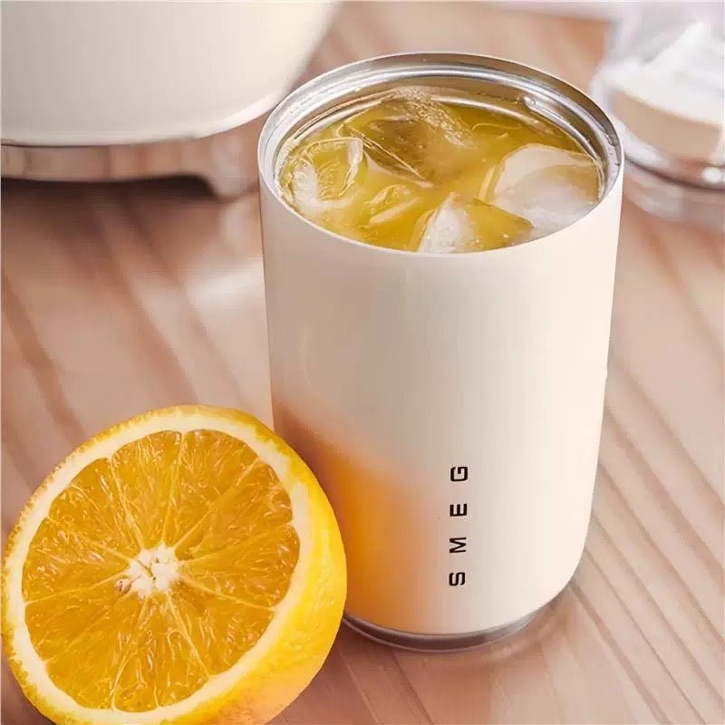 Smeg Mug, 240ml Insulated Stainless Steel Coffee mug, Cream - BusDeals