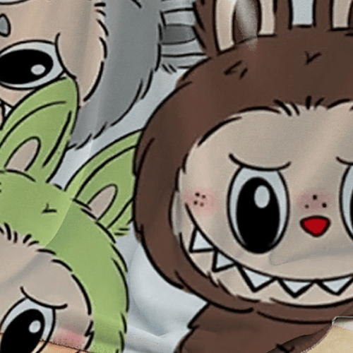 Throw Labubu Blanket Super Soft, Multi Color. - BusDeals