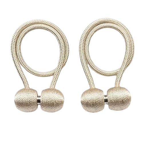 1 Pair Magnetic Curtain Tiebacks, Golden Color, Tie Rope Accessory Backs Holdbacks Buckle Clips Hook Holder Home Decor. - BusDeals