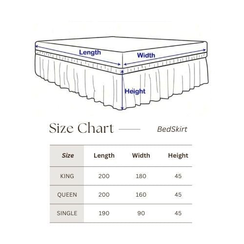 1 Pc. Various Sizes Elastic Bed Skirt Ruffles Solid Color Cream. - BusDeals