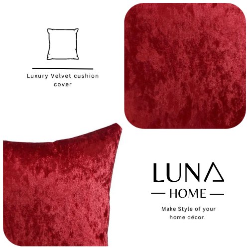 1 Piece 45*45cm Size, Velvet Cushion Cover, Maroon color - BusDeals