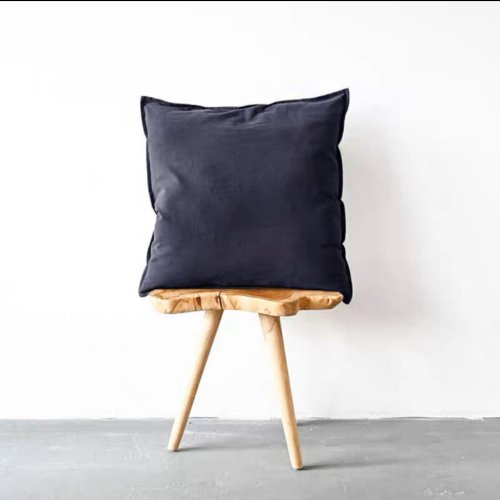 1 Piece 50*50cm Size, 100% Linen Cushion Cover, Solid Dark Gray. - BusDeals