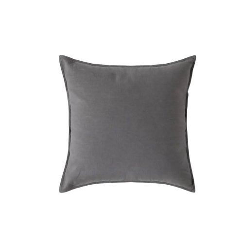 1 Piece 50*50cm Size, 100% Linen Cushion Cover, Solid Light Gray. - BusDeals