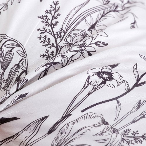 1 Piece Long Body Pillow Case, Dim gray Leaves Design.