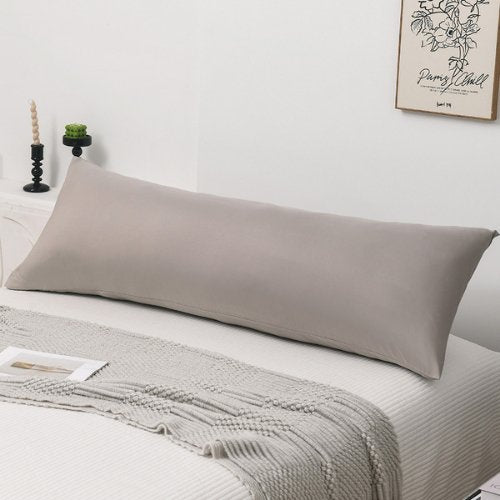 1 Piece Long Body Pillow Case, Plain Cappuccino Color, BusDeals Today