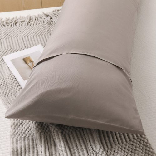 1 Piece Long Body Pillow Case, Plain Cappuccino Color, BusDeals Today