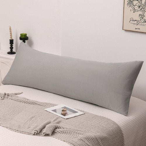 1 Piece Long Body Pillow Case, Plain Coint Grey Color, BusDeals Today