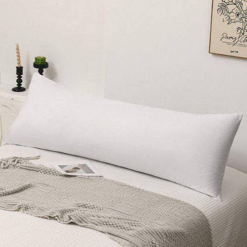 1 Piece Long Body Pillow Case, Plain White Color, Busdeals Today