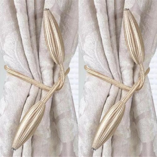 2 Pieces - Curtain Holder Tieback, Cream Color. - BusDeals