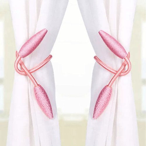 2 Pieces - Curtain Holder Tieback, Pink Color. - BusDeals