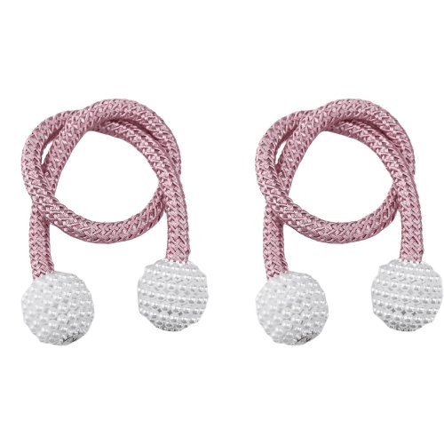 2 Pieces - Magnetic Tieback, Curtain Holder, Pink Color. - BusDeals