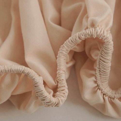 3 Pieces Fitted Bedsheet Set, Plain Beige Color, Various Sizes, BusDeals Today