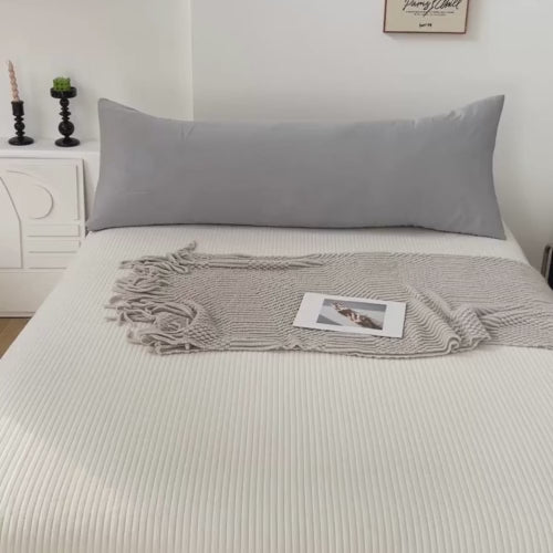 1 Piece Long Body Pillow Case, Plain Coint Grey Color, BusDeals Today