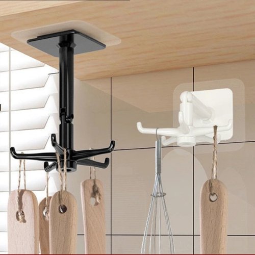 360 Degree Rotating Hook Organizer, Wall Mounted Hanger -BusDeals Today