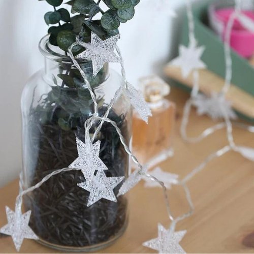 6M 30pcs Star LED String Light, Decorative Light for Indoor, Purple Color. - BusDeals