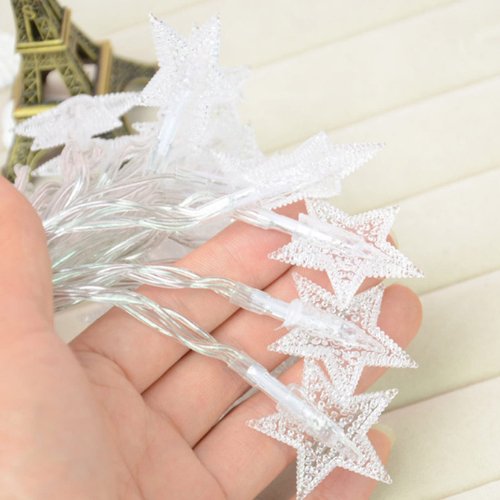 6M 30pcs Star LED String Light, Decorative Light for Indoor, Purple Color. - BusDeals