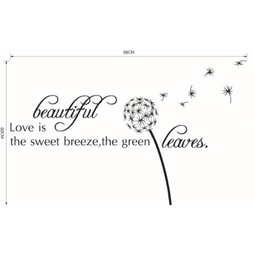 Dandelion design, Vinyl wall decals home decor, Wall sticker - BusDeals