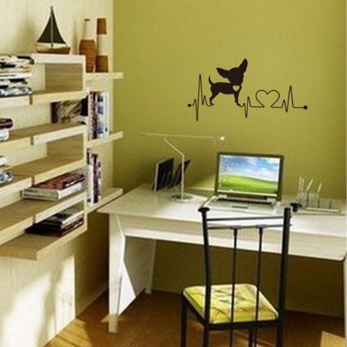 Dog heartbeat vinyl wall decals home decor, Wall sticker - BusDeals