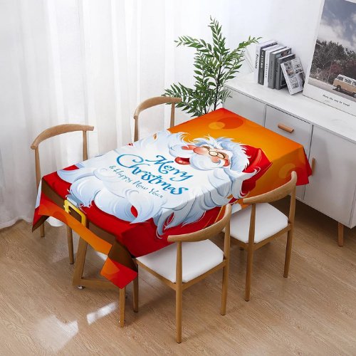 High quality christmas table linen cloth, Santa claus design - BusDeals
