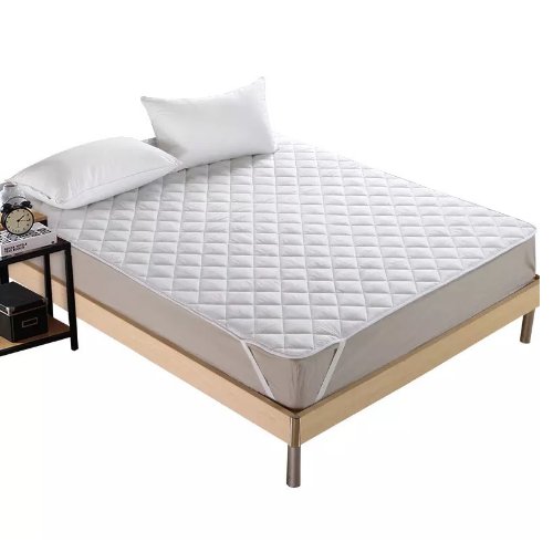 King Size 180*200cm, White Mattress Protector Pad, Vacuum packed. - BusDeals