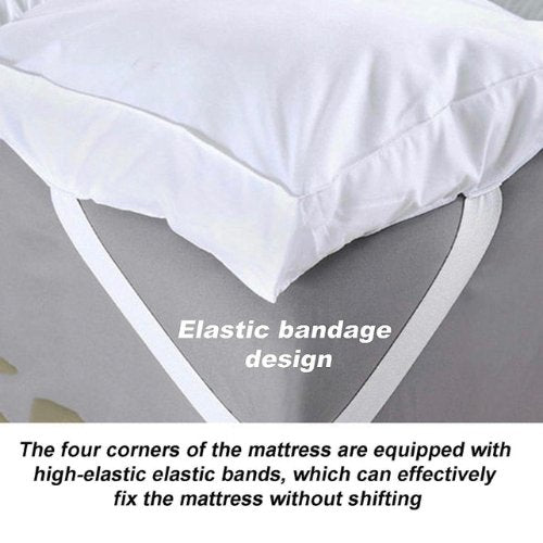 King Size Mattress Topper 180*200+8cm, Super Soft White Protector Pad, Vacuum packed. - BusDeals