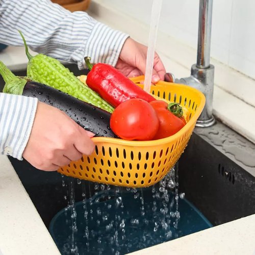 Kitchen Multifunctional Double-Layer Strainer and Basket Set, Medium size - BusDeals