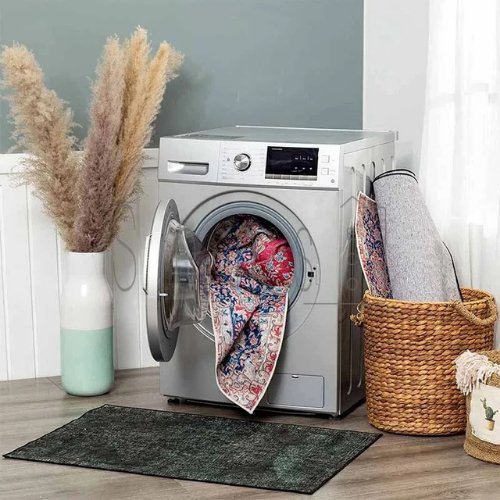 Long Rug Moroccan Style, Maroon Color. - BusDeals