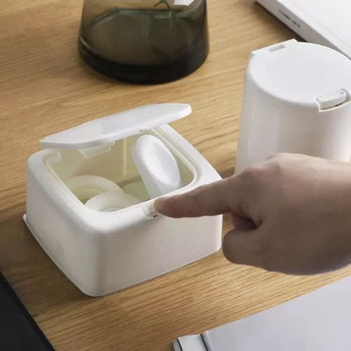 Mini Square Shape Storage Box with label - BusDeals