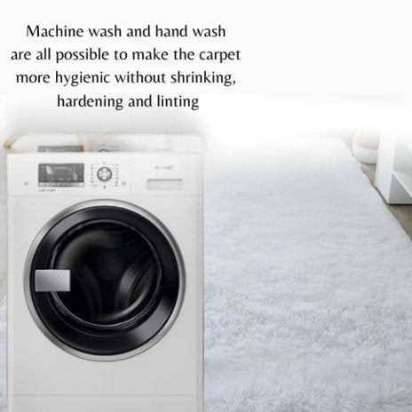 Modern soft fluffy fur carpet home decor, Cappuccino color - BusDeals