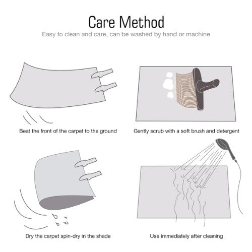 Modern soft fluffy fur carpet home decor, Grey color - BusDeals