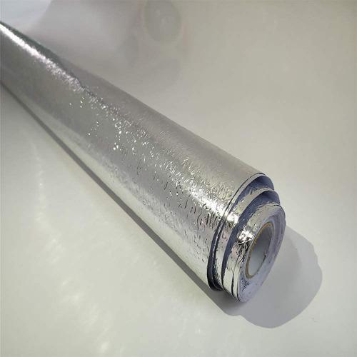 Oilproof aluminum foil paper kitchen stickers 40x1meter silver color - BusDeals