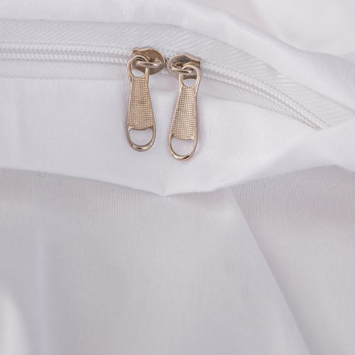 Premium 6 Piece King Size Duvet Cover Pinch Rose Design, Solid White. - BusDeals