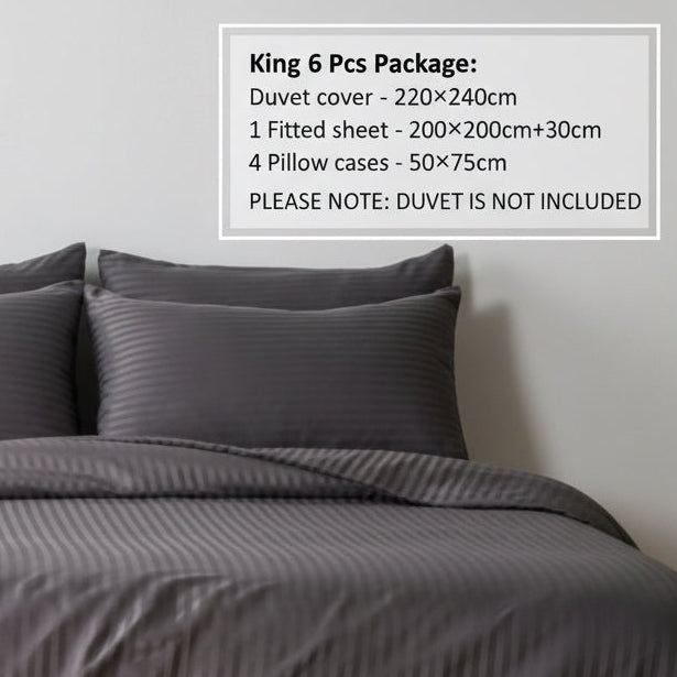 Satin Stripe Design Premium bedding set Dubai bedroom UAE - BusDeals