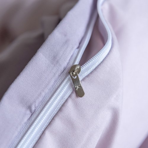 Premium King Size 6 Pieces Korean Reversible Bedding Set, Plain Purple and Light Purple Color. - BusDeals